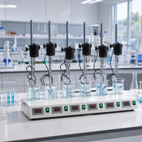 Agitateur numérique à six positions Cenlee 60W 0-3000 tr/min à contrôle indépendant, mélange à haut débit pour la recherche en laboratoire