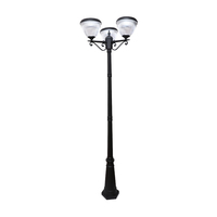 Lampe de poteau de clôture de jardin à énergie solaire ou électrique