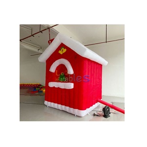 Souffleur d'air rouge 3M I <span class=keywords><strong>Igloo</strong></span> de Noël gonflable utilisé Maison du Père Noël Maison de Noël gonflable pour la décoration - Product Image 1