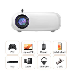 Shenzhen fábrica Mini proyector 120 <span class=keywords><strong>ANSI</strong></span> lumen 720P sincronización pantalla proyector Teléfono/PC enlace inalámbrico proyector - Product Image 5