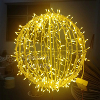 Décoration de rue extérieure étanche LED Motif de Noël Lumières Géant Suspendu Arbre Boule 3D Sphère Éclairage Décoratif