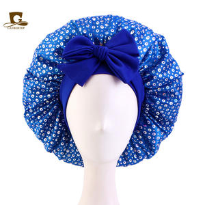 Pour <span class=keywords><strong>Amazon</strong></span> JDB-301T nouveau ruban extensible paillettes pour <span class=keywords><strong>bonnet</strong></span> de nuit sangle beauté <span class=keywords><strong>bonnet</strong></span> de soins capillaires avec appel décontracté Durag <span class=keywords><strong>Bonnet</strong></span> - Product Image 6