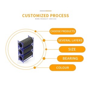مستودع مخصص تخزين الثقيلة iso9001 رفوف الإطارات المرآب متجر السيارات الإطارات الرف - Product Image 6