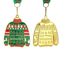 Médailles personnalisées en métal 3D pour Noël, flocon de neige, Père Noël, récompenses pour marathons et courses, cadeau de distribution pour la campagne hivernale