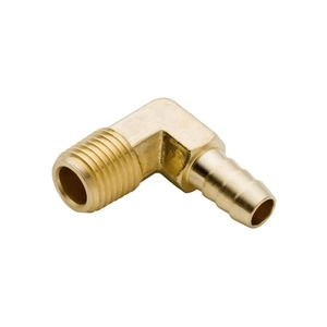 L Ajuste de ángulo recto Combustible/Aire/<span class=keywords><strong>Agua</strong></span>/<span class=keywords><strong>Gas</strong></span>/Aceite WOG 3/8 "Espiga para manguera a 1/2" Macho NPT Codo de 90 grados - Product Image 1