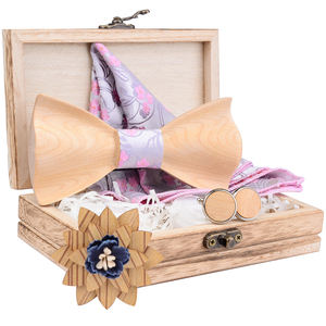 Nouveau <span class=keywords><strong>noeud</strong></span> <span class=keywords><strong>papillon</strong></span> en <span class=keywords><strong>bois</strong></span> d'érable 3D pour hommes soie poche carré boutons de manchette broche ensemble costume <span class=keywords><strong>mariage</strong></span> <span class=keywords><strong>noeud</strong></span> <span class=keywords><strong>papillon</strong></span> avec boîte-cadeau - Product Image 5