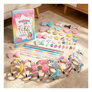 Elegante Kit DIY para Hacer Diademas, Accesorios para el Cabello de Niñas, Cinta de Satén, Gemas, Corona, Manualidades, Recuerdo de Fiesta de Cumpleaños, Set de Juguetes - Product Image 3