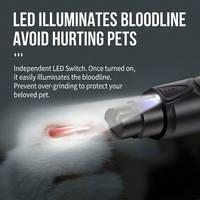 Kit de lime à ongles électrique professionnelle pour animaux de compagnie avec vitesse variable 7500 tr/min, design léger et silencieux - Rechargeable par USB
