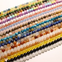 Perles de pierres précieuses naturelles en gros de 6/8/10 mm, perles rondes en pierres semi-précieuses pour la fabrication de bijoux