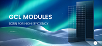 Panneaux solaires GCL de dernière génération 590 watts, panneau solaire bifacial à double vitrage pour maison