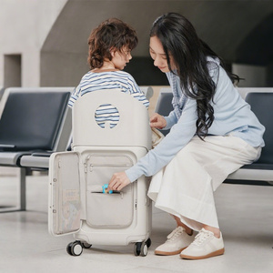 <span class=keywords><strong>Valise</strong></span> pour enfants avec ceinture de sécurité, port de charge et roues avec frein, <span class=keywords><strong>valise</strong></span> à roulettes pour enfants avec siège - Product Image 4