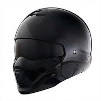 Casque Warrior 3/4, coque ABS, certifié DOT, feu arrière LED, batterie lithium rechargeable, casque de moto en stock