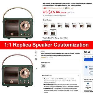 Reproductor de Música Portátil Clásico Retro HM11 Mini con Radio FM, Subwoofer Inalámbrico, Compatible con USB y Tarjeta TF, Altavoz Bluetooth - Product Image 2