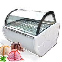 Vitrine réfrigérée pour crème glacée, gelato et sucettes glacées, conforme aux normes européennes