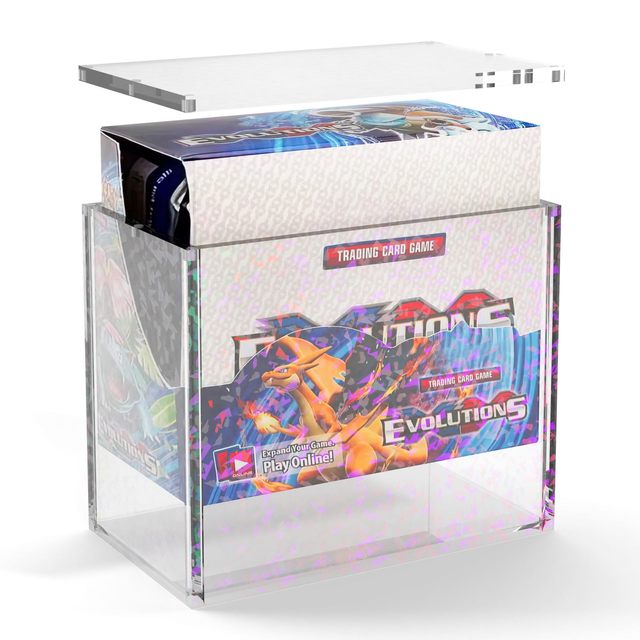 Custom Acrylic Magnetic Collection Box Holographic Foil Transparent Card Holder for Card Collecting High Transparency for Home