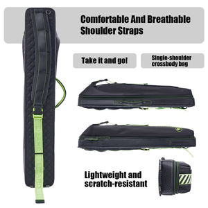 Étui de queue de billard haut de gamme Lizard Horizon Series à 7 trous, en cuir, grande capacité, design gris, pour joueurs de billard de niveau intermédiaire et supérieur - Product Image 4