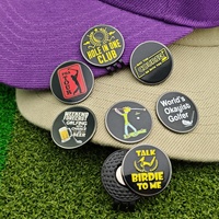 Marcador de Pelota de Golf con Clip para Gorra, Diseño Antiguo Personalizable, Esmalte, Protección RFID, Accesorios de Golf