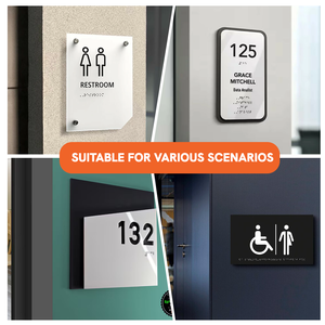 Kelly Custom all'ingrosso piastra porta Braille con Bump Touch segnaletica di guida di bordo di alta illuminazione e Logo speciale segno di Prompt per non vedenti - Product Image 3