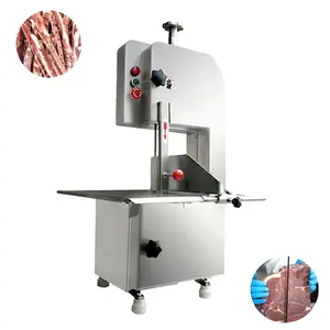 Küçük endüstriyel ticari taşınabilir elektrikli balık inek Steak dondurulmuş masa şerit testere kemik et kesme kesici makinesi fiyat
