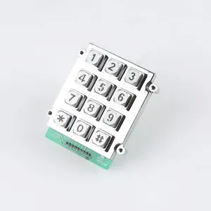 3x4 12 touches clavier/usb numérique clavier métallique/rs232 clavier rétro-éclairé