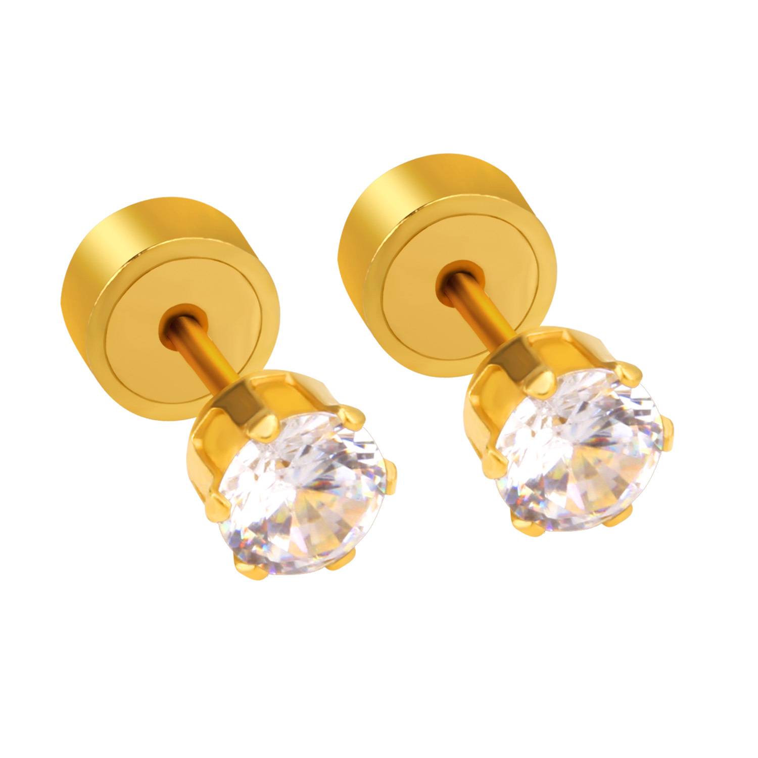 3mm gold stud earrings