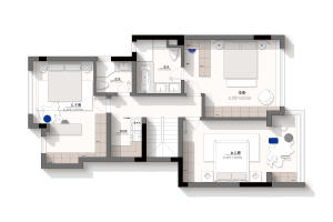 Nexus Cosy Warm Contemporary Minimalist Bedroom <span class=keywords><strong>Concept</strong></span> de rendu 3D Plan d'étage intérieur entièrement moderne pour villa - Product Image 6