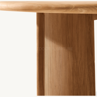Ensemble table à manger et chaises rondes modernes en teck Meubles de jardin durables pour hôtels, villas et fermes