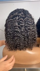 Fluffy Blast Bandeau Perruque Demi <span class=keywords><strong>Cheveux</strong></span> Humains Sans Colle Avec Bandeau Full Machine Made <span class=keywords><strong>Afro</strong></span> Kinky Bouclés Écharpe Perruques <span class=keywords><strong>pour</strong></span> les Femmes Noires - Product Image 5
