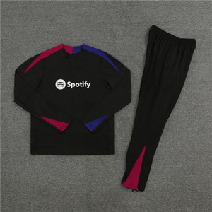 Pakaian Sepak Bola Bernapas Musim Gugur Musim Dingin Barcelona 24/25 Jersey Lengan Panjang Setelan Latihan untuk Kompetisi Klub Eropa - Product Image 6