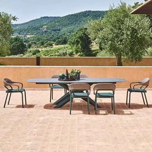 Table et chaises d'extérieur, chaise en rotin pour cour, table en acier inoxydable pour jardin, table basse d'extérieur, table de balcon - Product Image 3