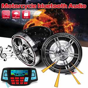 Sistema de Audio para Motocicleta, Altavoces Estéreo, Radio FM, Reproductor de Música MP3, Altavoz con Alarma y Control Remoto para Scooter y ATV - Product Image 1