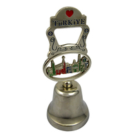 Cloche à vache en métal argenté en fonte tibétaine sur mesure pour mariage, souvenir, vente en gros d'usine