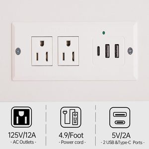 Tavolino Laterale con Porte USB e Prese per Ricarica, Vassoio <span class=keywords><strong>TV</strong></span> Scorrevole Sotto il Divano, Tavolino a C per Spazi Ristretti - Product Image 3