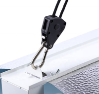 Nouveau paquet de 2 paires de fixations réglables en métal renforcé robuste de 1/8 "élèvent la lumière corde Clip cintre à cliquet