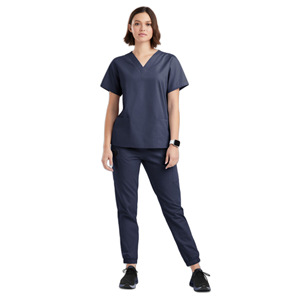 Conjunto de Uniformes Médicos para Hospital Veterinario, Quirófano, Enfermería, Cirugía Dental y Oral, Tela Dobby de Poliéster, Unisex - Product Image 3