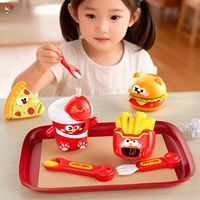 Série de jouets d'alimentation en plastique pour jeu d'imitation : Pizza et collations de simulation pour enfants, pour jeu de rôle en cuisine