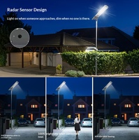 Lampadaire solaire 1000W en gros avec télécommande et minuterie, lumière blanche tout-en-un pour poteau de 8 à 10 mètres