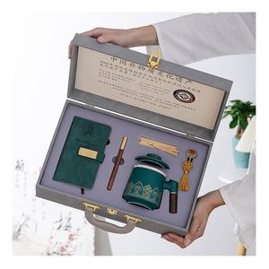 Cuadernos de Cuero Promocionales al por Mayor con Bolígrafos y Logotipo Personalizado, Juego de Regalo Corporativo de Lujo para Empresas - Product Image 1
