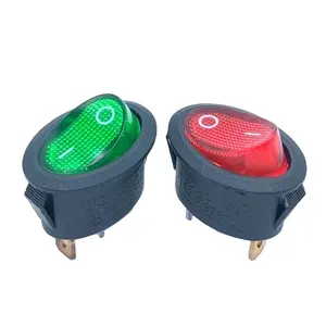KCD1 Oval Rocker Switch 3-pin 2 position on off illuminated oval rocker switch