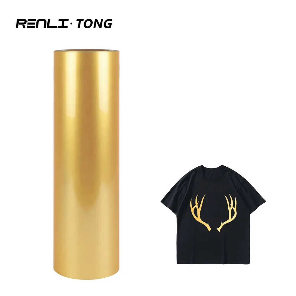 Korea renlitong glitter heat transfer vinyl Htv Glitter Vinyl Rolls Pu Heat Press Transfer For T-Shirt Clothing