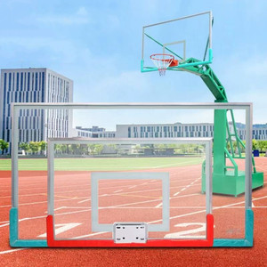 Système de panier de basket-ball portable, panneau de basket-ball en verre trempé, panneau et anneau de basket-ball professionnels fixes pour extérieur - Product Image 1