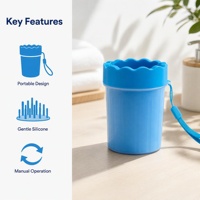 Nettoyeur de pattes de chien en silicone, gobelet portable pour laver les pattes des animaux de compagnie, pour l'hygiène des chats et des chiens