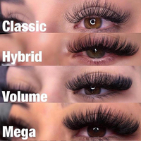 TDANCE 0.03C Extensions de cils individuels volume russe, plateaux de cils en cachemire faits à la main, marque privée, cils de 6 mm