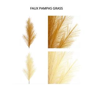 Bouquet d'herbe de pampa moelleux élégant en plastique <span class=keywords><strong>fausse</strong></span> herbe pour la décoration de la maison et de l'événement - Product Image 2