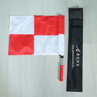 Kit d'arbitre de football avec drapeau de juge de touche à lignes quadrillées, ensemble de 2 sacs, équipement d'arbitre de football professionnel durable, logo personnalisé, Oxford