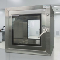 Boîte de passage pour salle blanche en acier inoxydable 304, boîte de passage de laboratoire