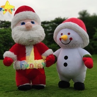 Funtoys Costume de Mascotte Gonflable de Noël Père Noël Bonhomme de Neige Renne Élan Cerf Personnage Animal Dessin Animé pour Adulte