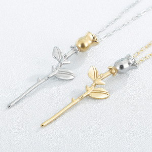5pcs 3D Rose Pendant Charm Necklace Final Rose Flower <strong>Beauty</strong> <strong>and</strong> <strong>Beast</strong> <strong>Jewelry</strong> Women Girls Party Gift - Product Image 3