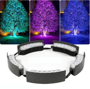 DMX extérieur RGB couleur palmier anneau lumineux 18W IP65 étanche parc jardin projecteur paysage pôle poste noix <span class=keywords><strong>de</strong></span> coco câlin arbre lampe - Product Image 1