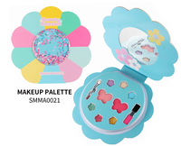 Palette d'ombres à paupières pour enfants personnalisée avec une finition scintillante, sans talc, couleurs brillantes et hautement pigmentées